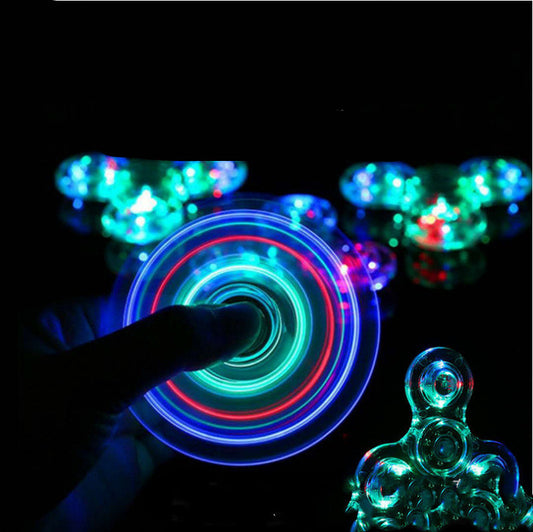 LED Light Fidget Spinner - Patterned Glow in Dark