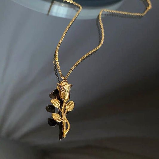 Golden Rose Necklace