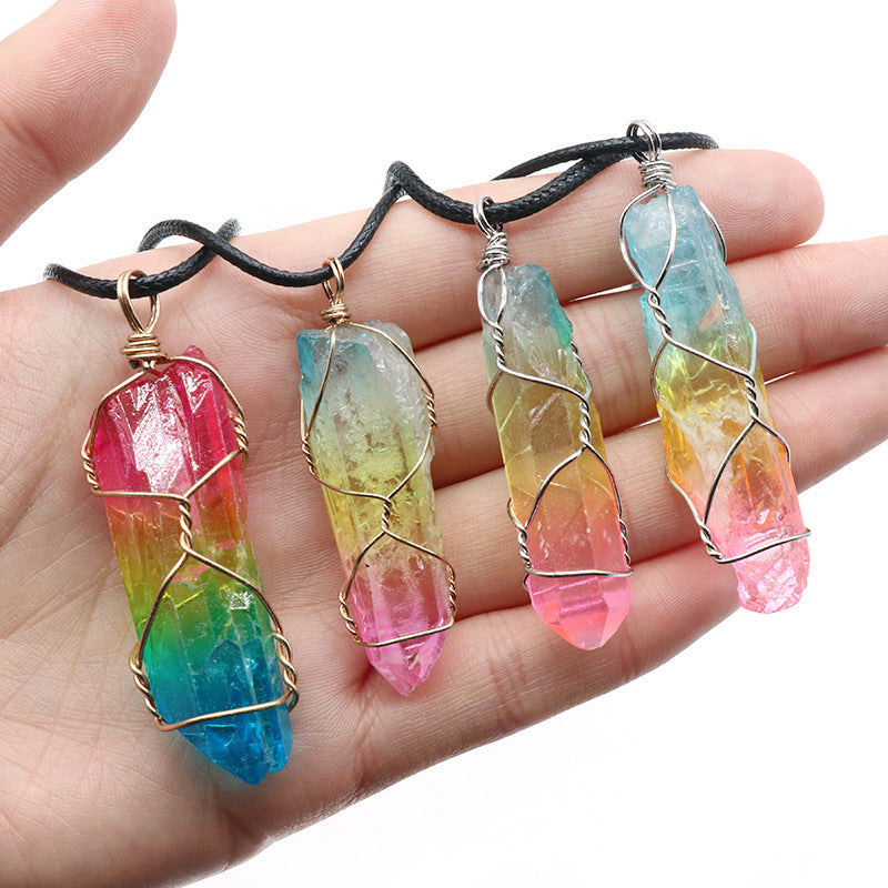 Crystal Tree Of Life Colorful Necklace