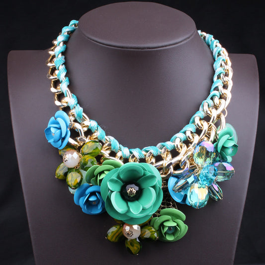 Fashion Floral Short Clavicle Chain