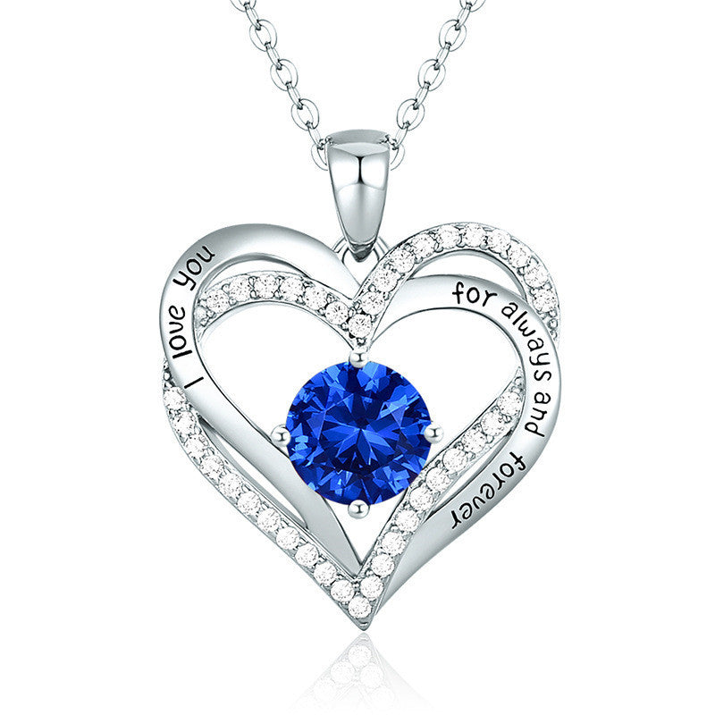 Heart Lovely Birthstone Necklace