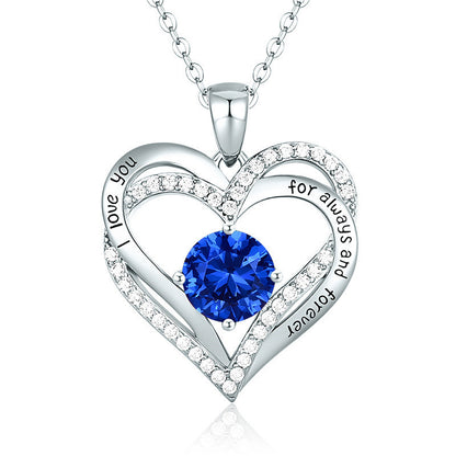 Heart Lovely Birthstone Necklace