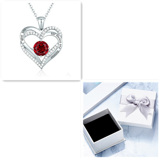 Heart Lovely Birthstone Necklace