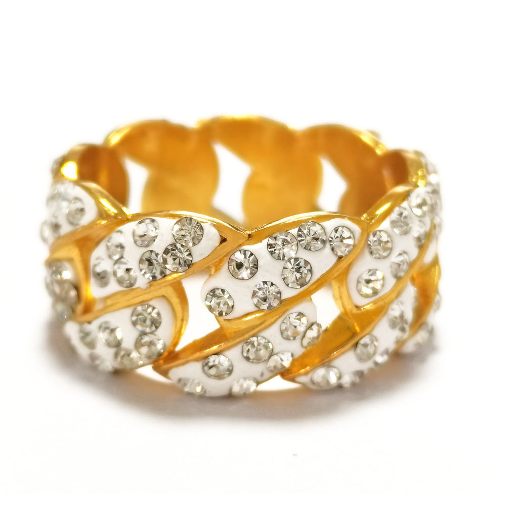 Anillo de sello de cristales 