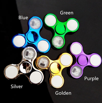 LED Light Fidget Spinner - Patterned Glow in Dark