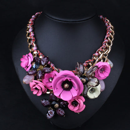 Fashion Floral Short Clavicle Chain