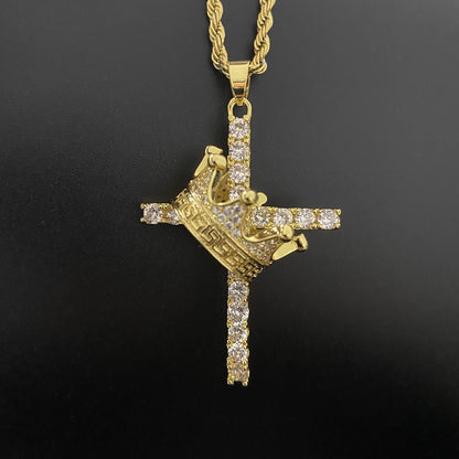 Crown and Cross Necklace