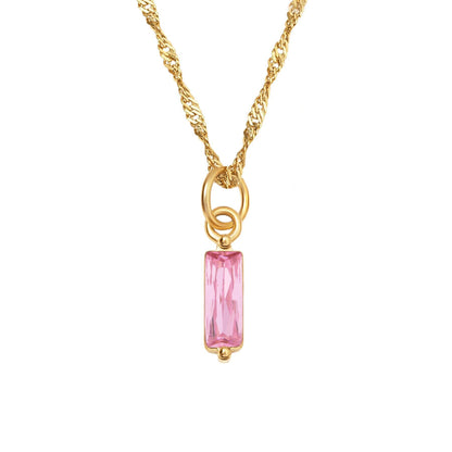 Birthstone Colorful Crystal Necklace