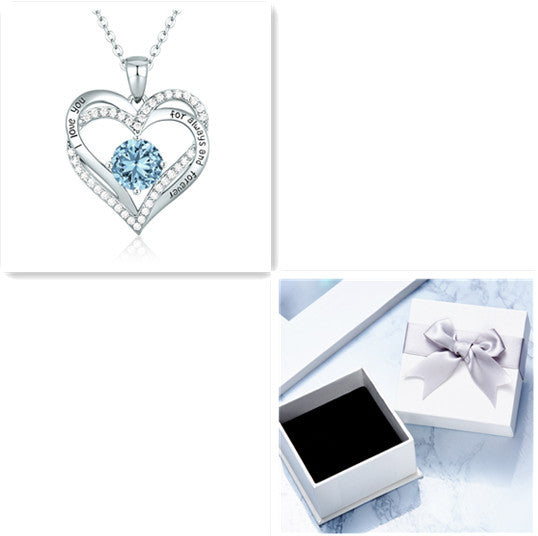 Heart Lovely Birthstone Necklace