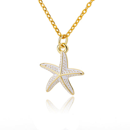 Star Shell Golden Chained Necklace