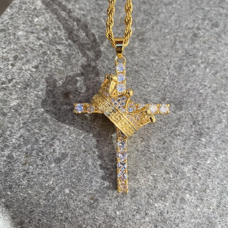 Crown and Cross Necklace