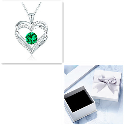 Heart Lovely Birthstone Necklace