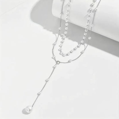 Pearl Double Layer Chest Necklace