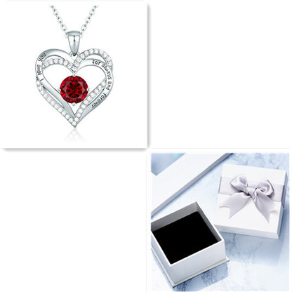 Heart Lovely Birthstone Necklace