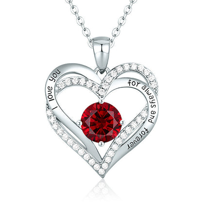 Heart Lovely Birthstone Necklace