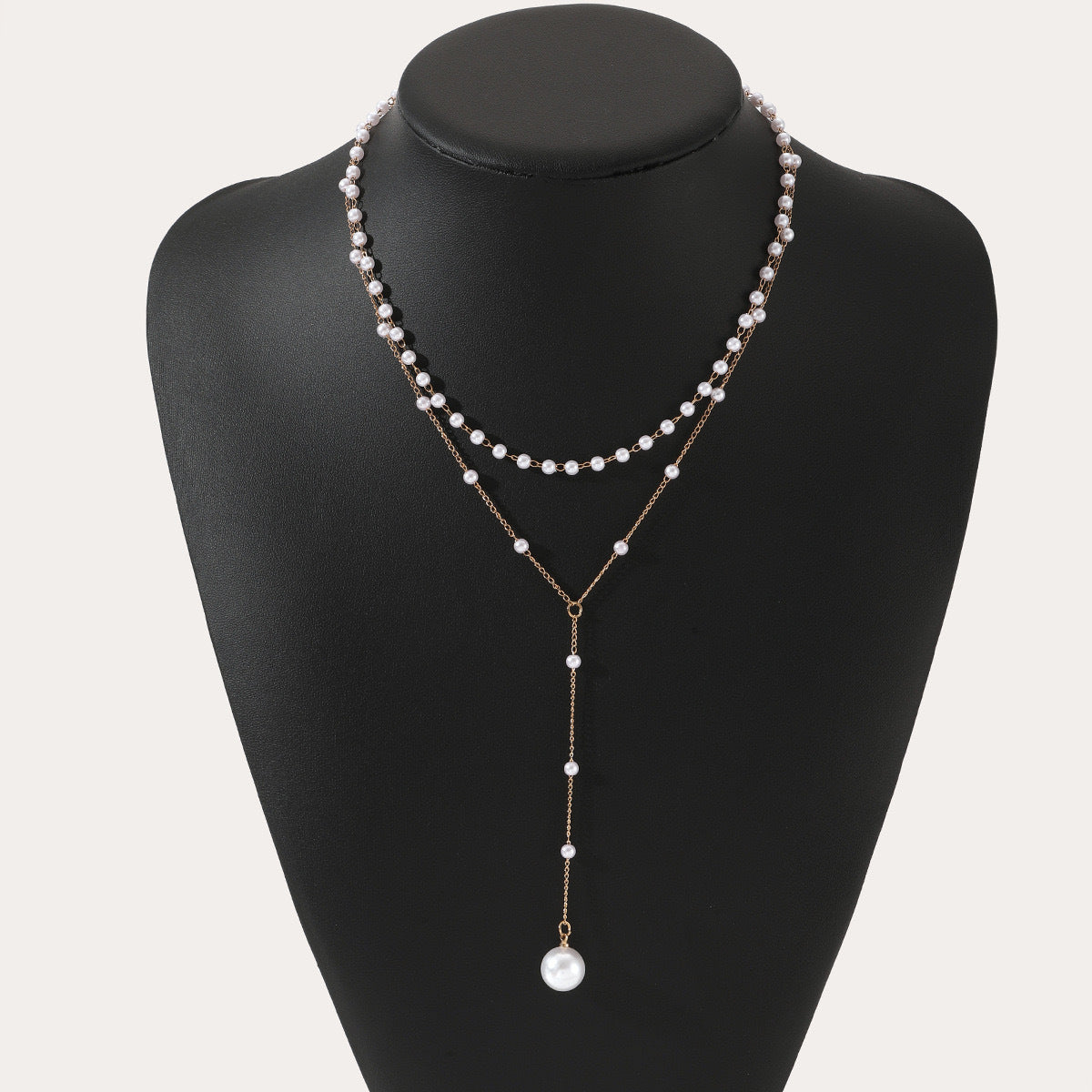 Pearl Double Layer Chest Necklace