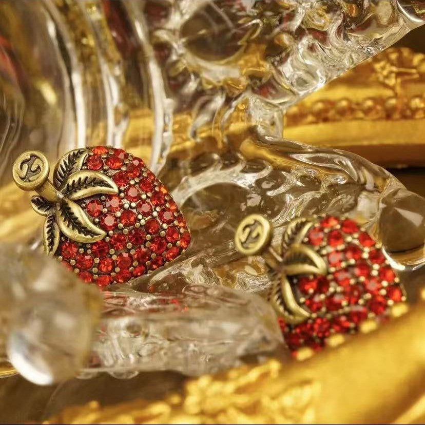 Strawberry Diamond Earrings