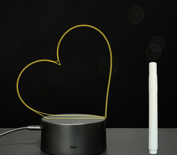 Tablero de mensajes acrílico - Luz 3D manuscrita