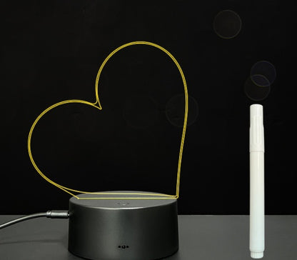 Tablero de mensajes acrílico - Luz 3D manuscrita