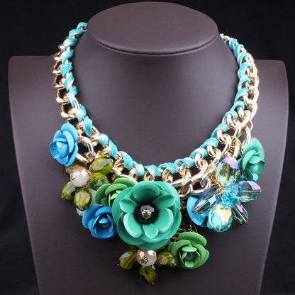 Fashion Floral Short Clavicle Chain