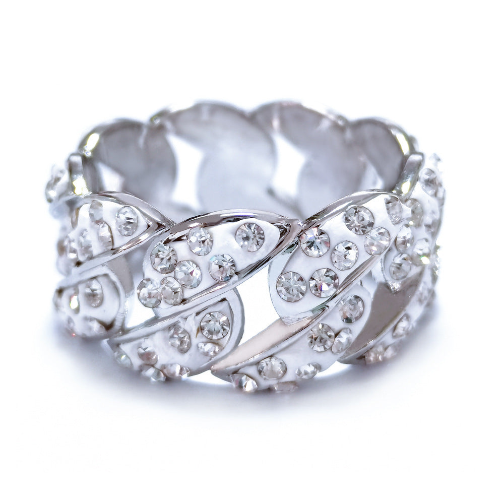 Anillo de sello de cristales 