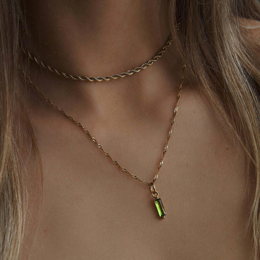 Birthstone Colorful Crystal Necklace