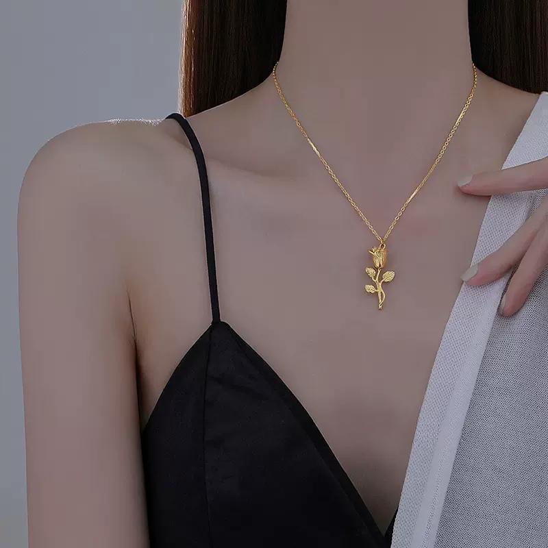 Golden Rose Necklace