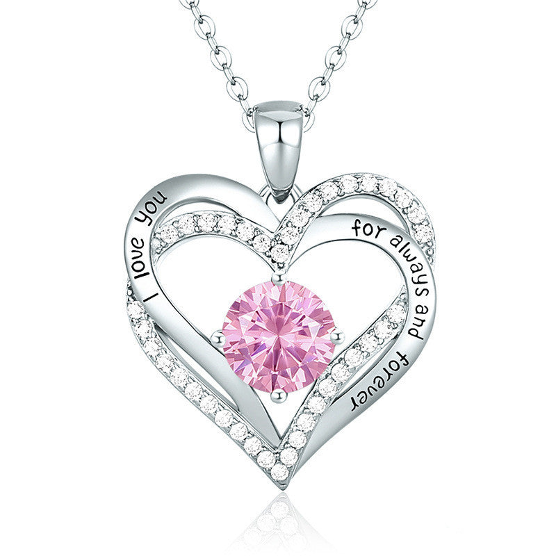 Heart Lovely Birthstone Necklace