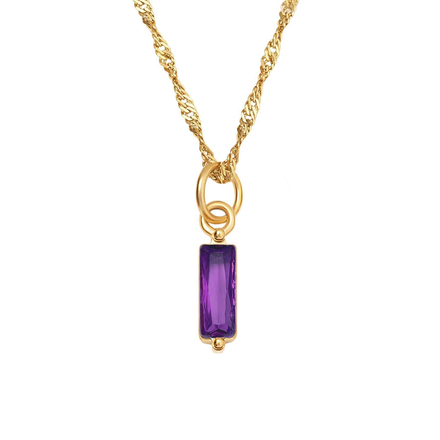 Birthstone Colorful Crystal Necklace