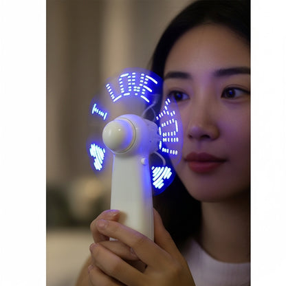 Handheld Flashing Fan - I Love You
