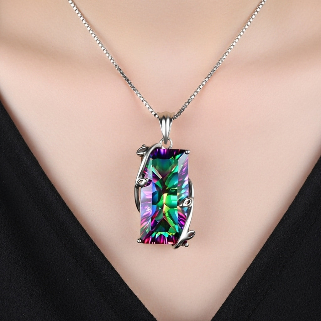 Cadena de gemas de cristal de turmalina