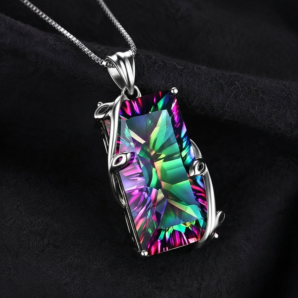 Cadena de gemas de cristal de turmalina