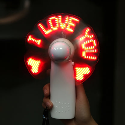Handheld Flashing Fan - I Love You