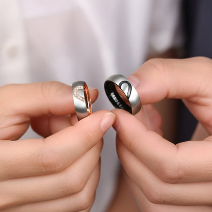 Splitted Heart Couple Ring
