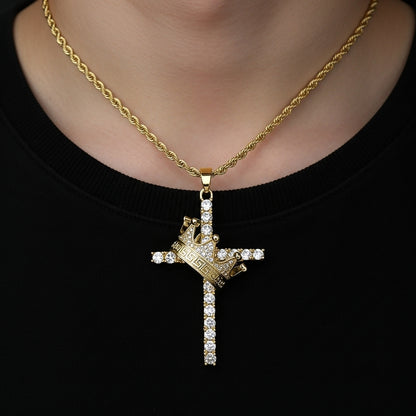 Crown and Cross Necklace