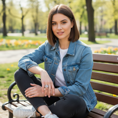Anillo de sello de cristales 