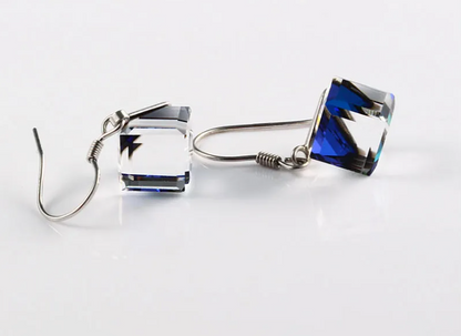 Crystal Glass Square Earrings