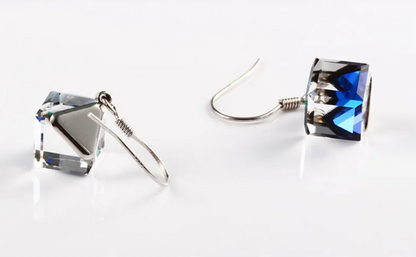 Crystal Glass Square Earrings