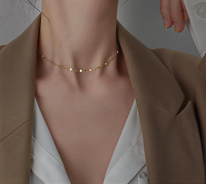 Small Round Peach Hearts Necklace