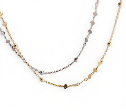 Small Round Peach Hearts Necklace