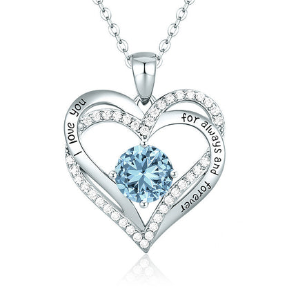 Heart Lovely Birthstone Necklace