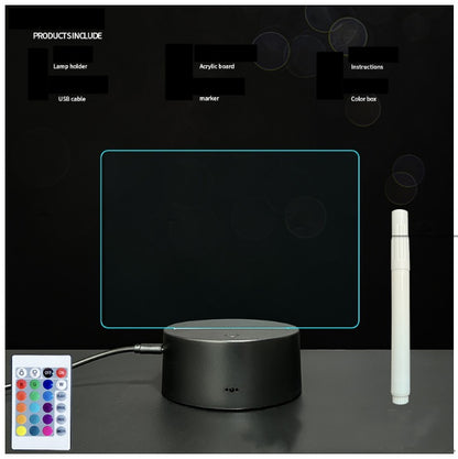 Tablero de mensajes acrílico - Luz 3D manuscrita