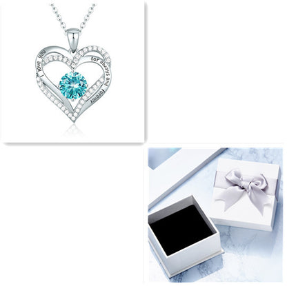 Heart Lovely Birthstone Necklace