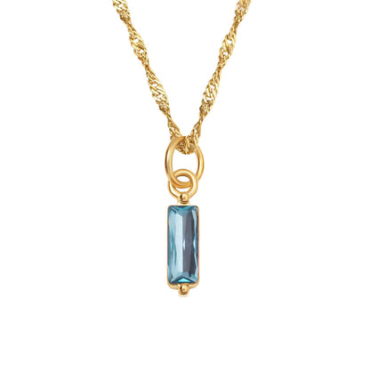 Birthstone Colorful Crystal Necklace