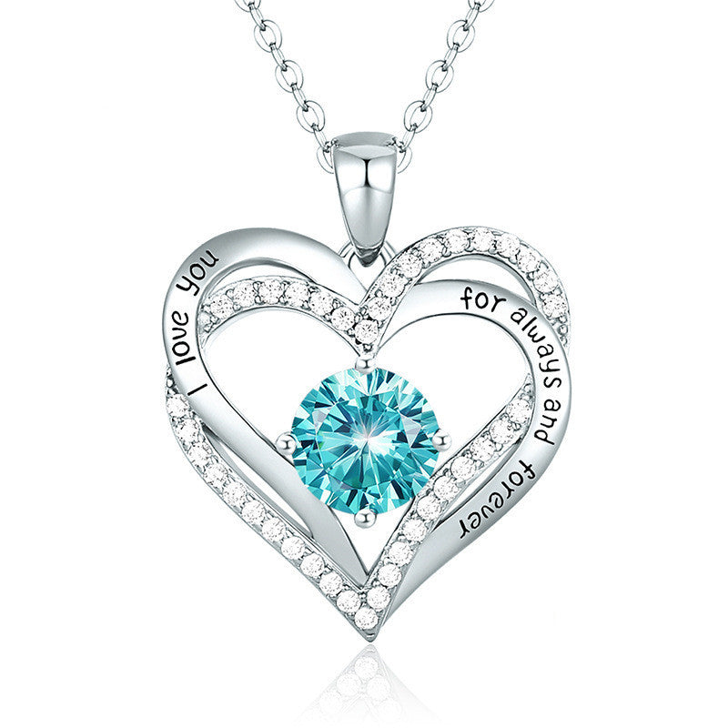 Heart Lovely Birthstone Necklace