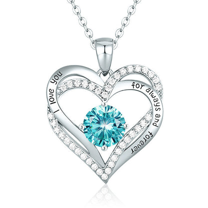 Heart Lovely Birthstone Necklace