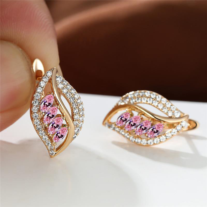 Leaf-shaped Colorful Earrings