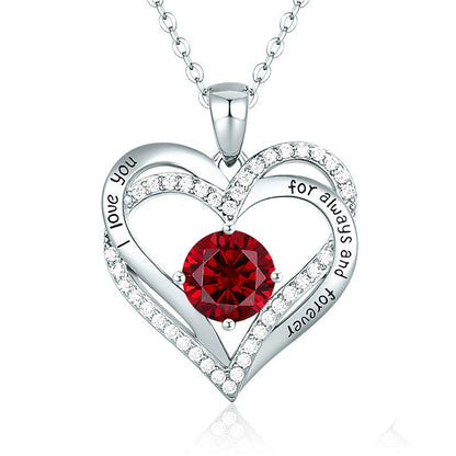 Heart Lovely Birthstone Necklace
