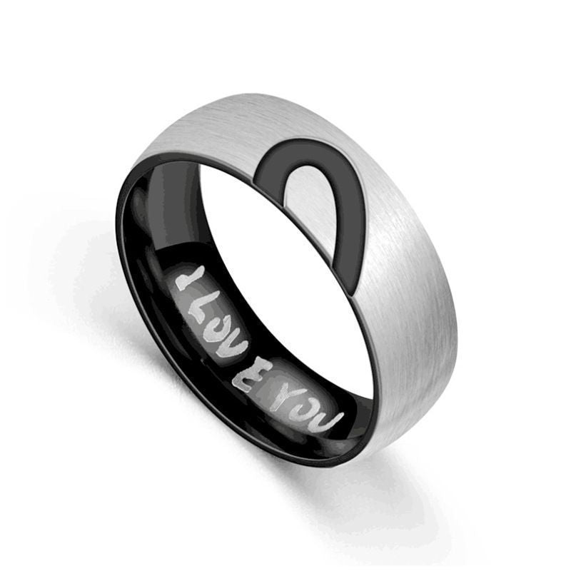 Splitted Heart Couple Ring