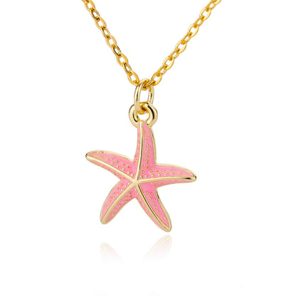 Star Shell Golden Chained Necklace